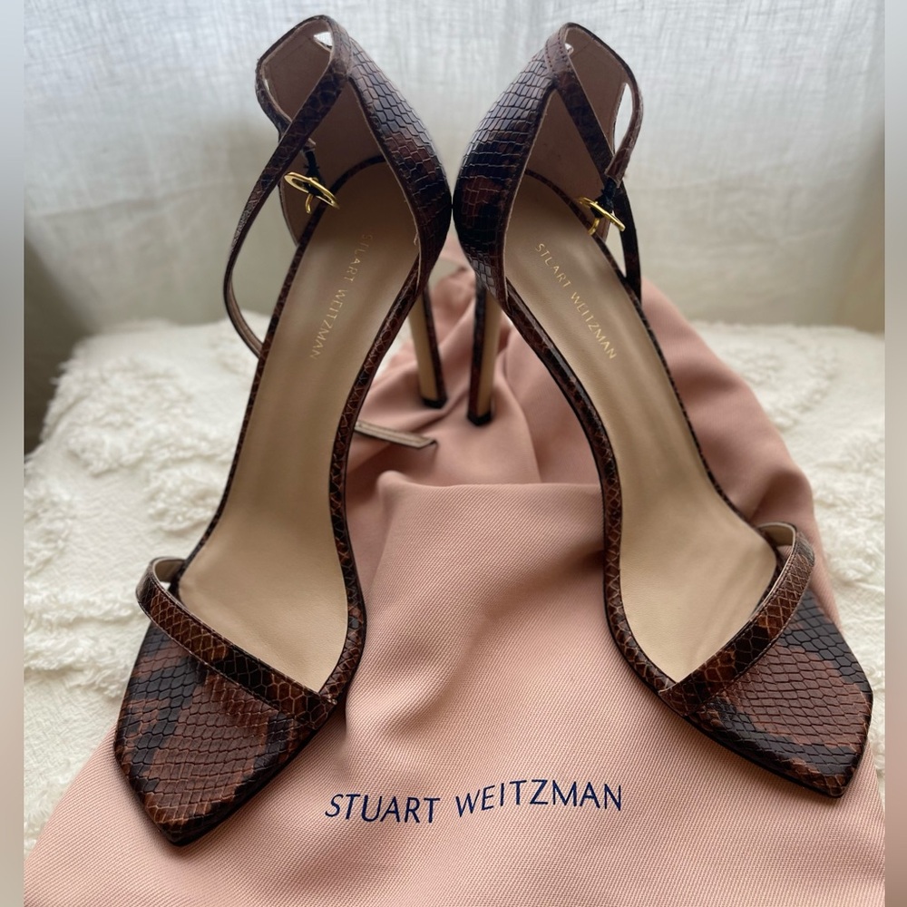 Stuart Whitman Crocodile Strappy Heel